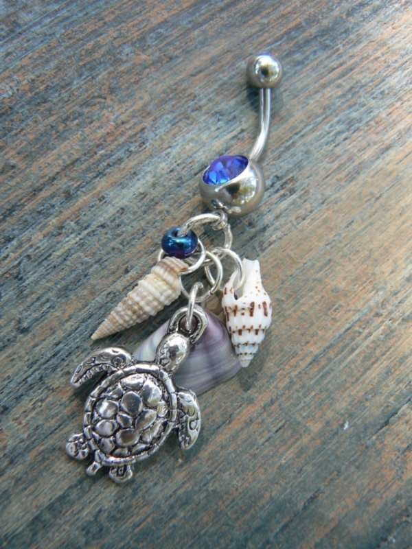 Belly button piercing design, idea 2