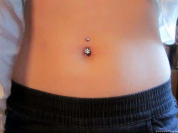 Belly button piercing design, idea 4