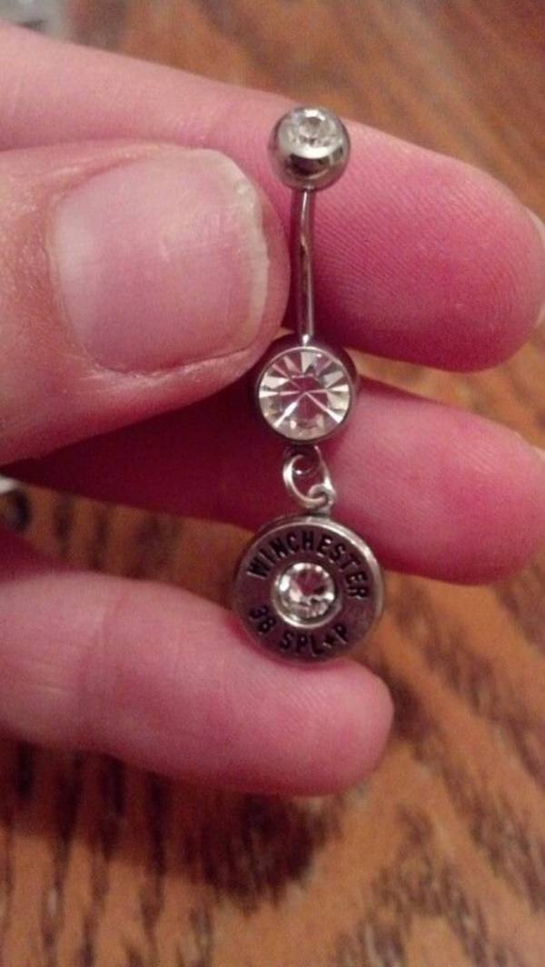 Belly button piercing design, idea 5