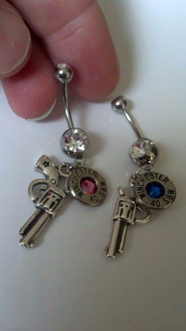 Belly button piercing design, idea 6