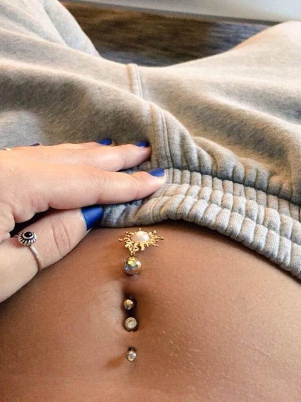 Belly button piercing design, idea 8