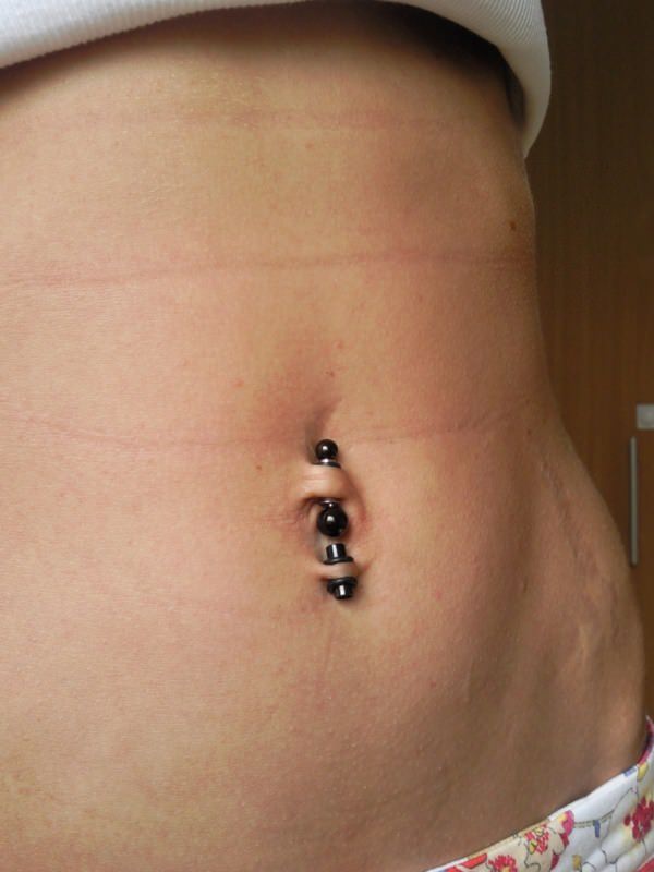 Belly button piercing design, idea 9