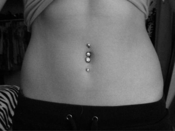 Belly button piercing design, idea 10
