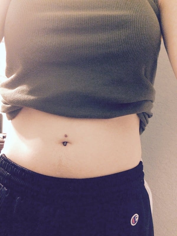 Belly button piercing design, idea 31