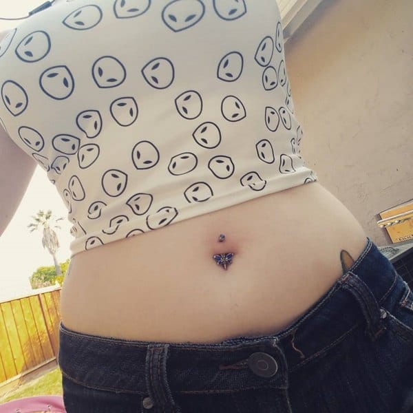 Belly button piercing design, idea 23
