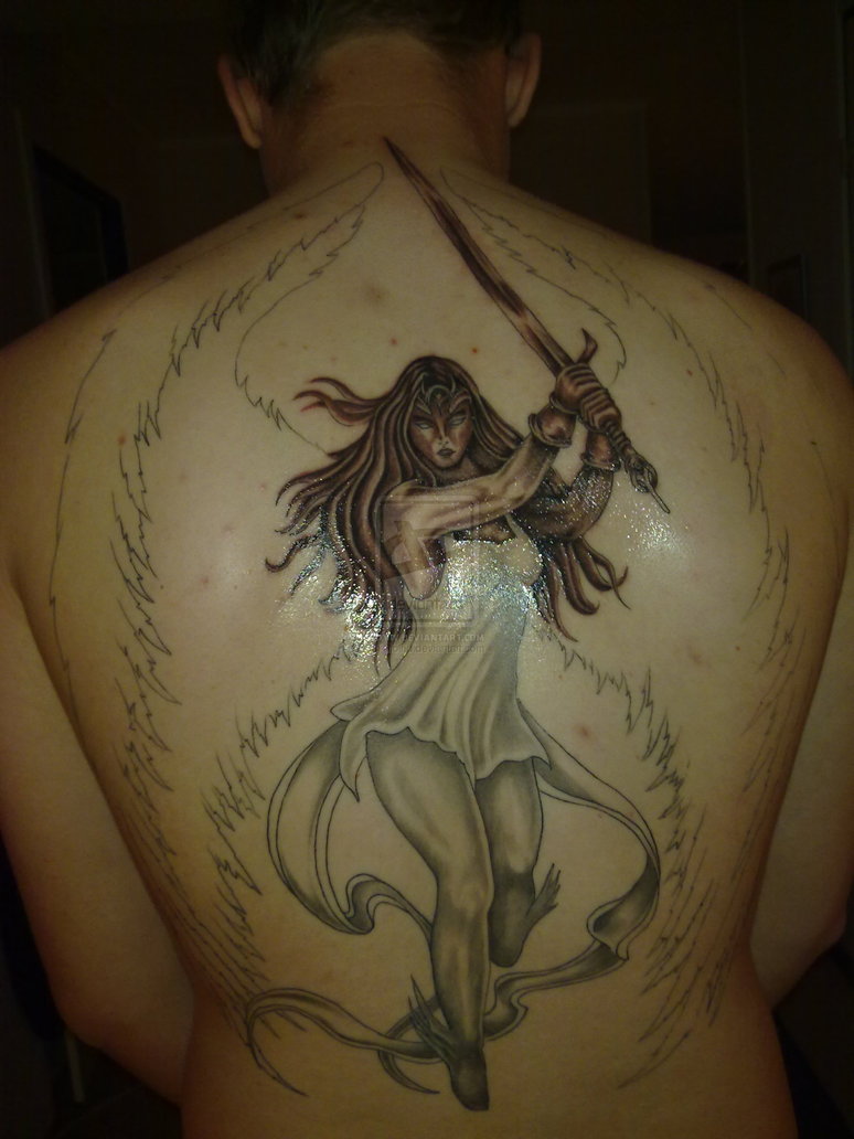 Breathtaking angel tattoos design, idea 11