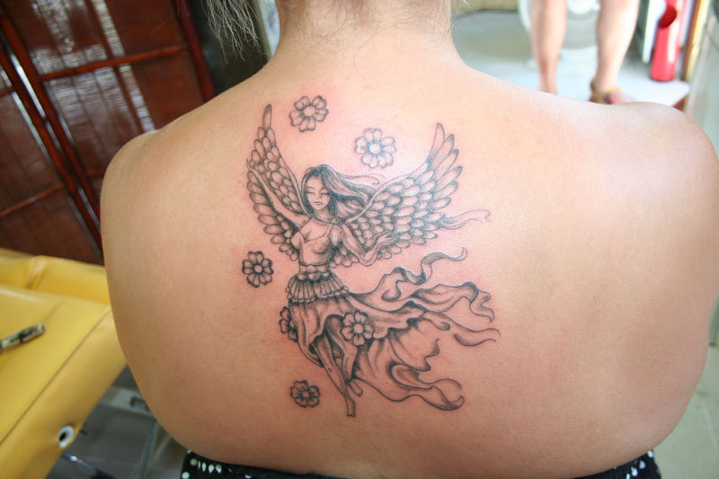 Breathtaking angel tattoos design, idea 7