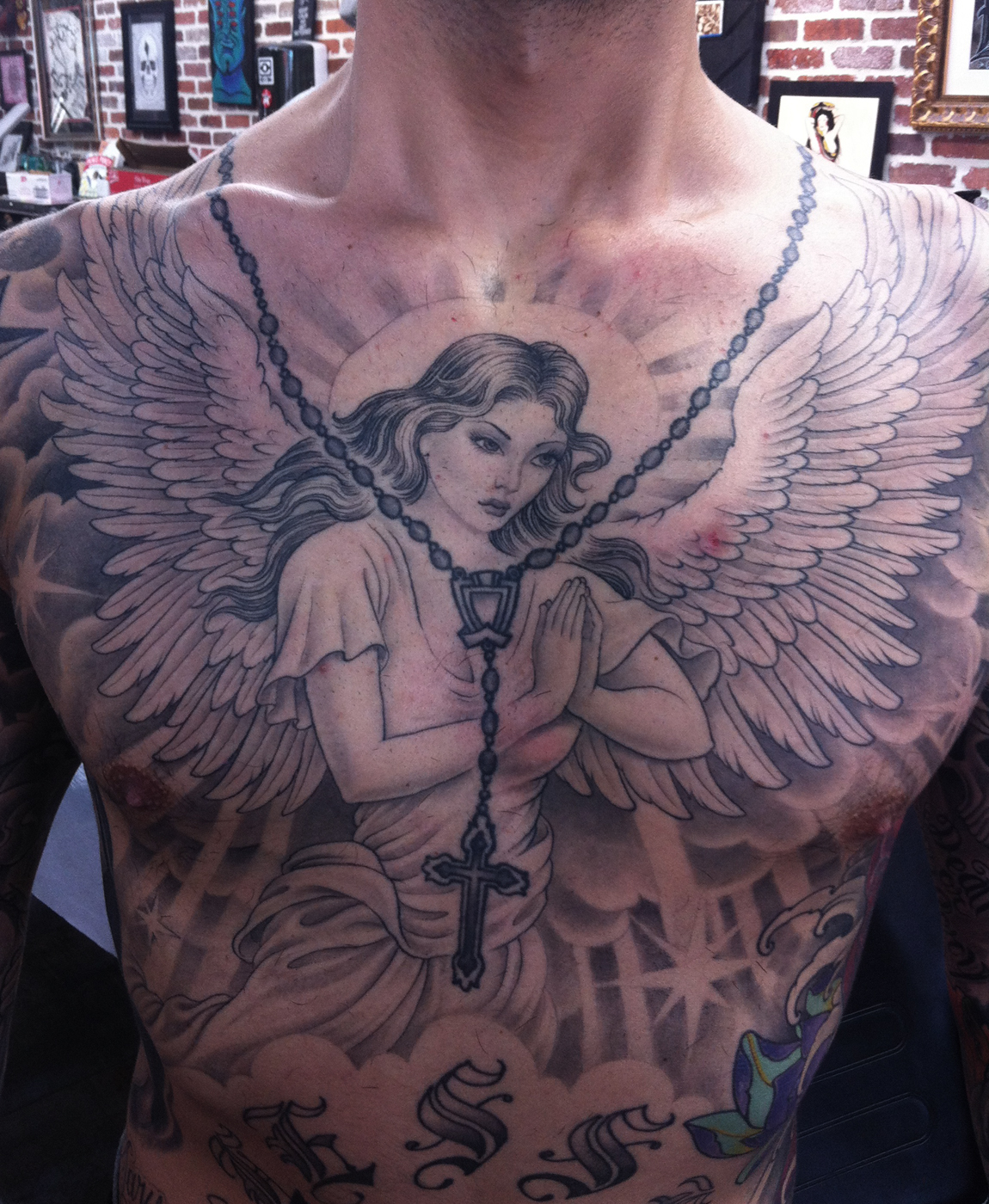 Breathtaking angel tattoos design, idea 5