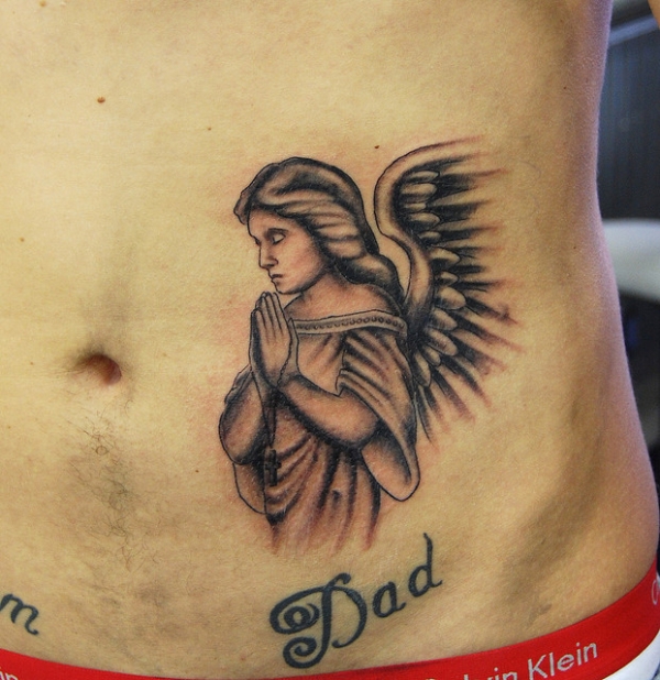 Breathtaking angel tattoos design, idea 12