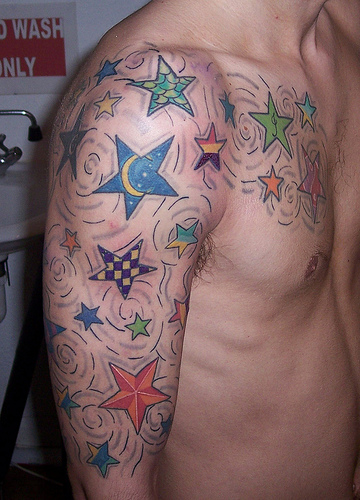 Magnificent shoulder tattoo design, idea 83