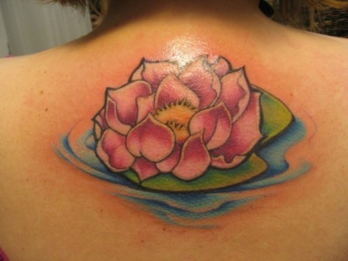 Awesome lotus flower tattoo design, idea 18