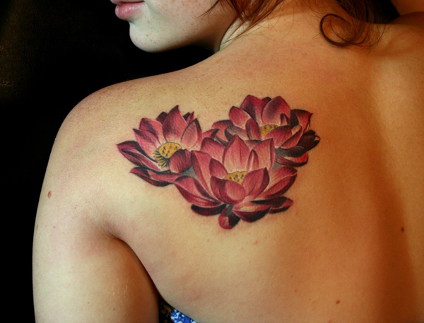 Awesome lotus flower tattoo design, idea 30