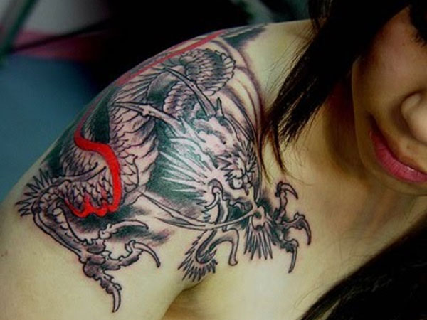Magnificent shoulder tattoo design, idea 54