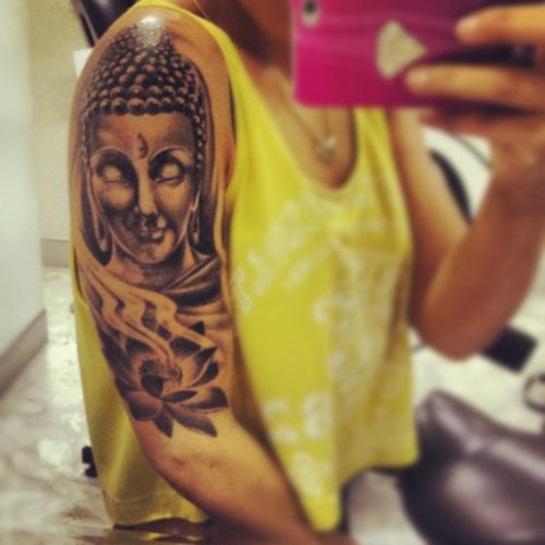 Spiritual buddhist tattoo design, idea 9