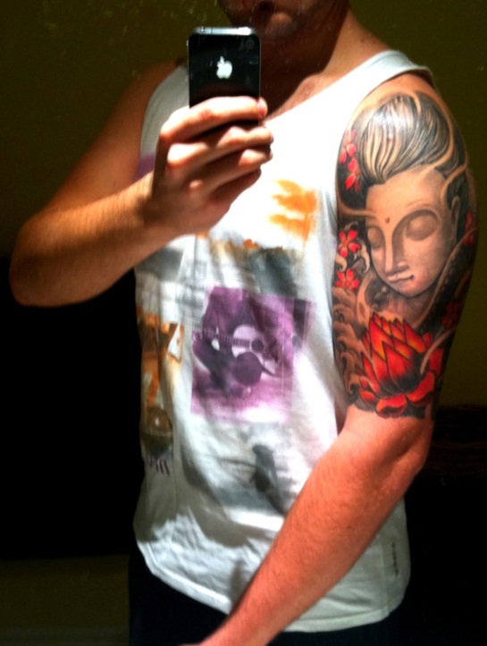 Spiritual buddhist tattoo design, idea 11