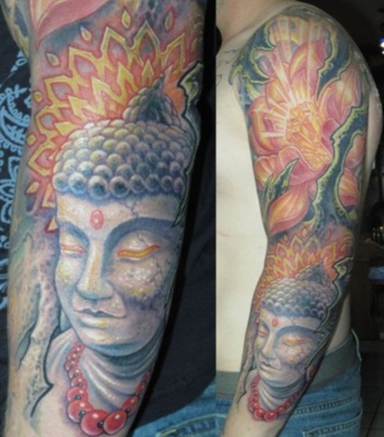 Spiritual buddhist tattoo design, idea 12