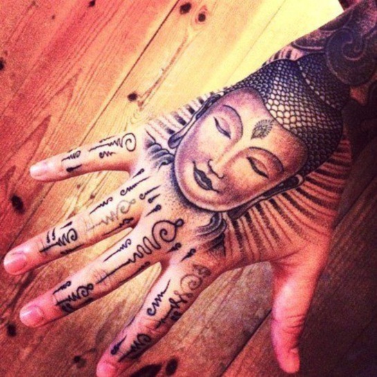 Spiritual buddhist tattoo design, idea 17