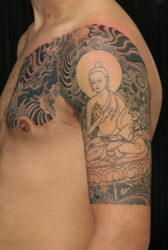 Spiritual buddhist tattoo design, idea 6