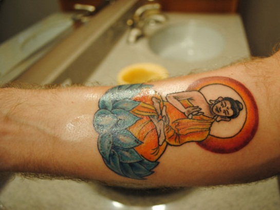 Spiritual buddhist tattoo design, idea 2
