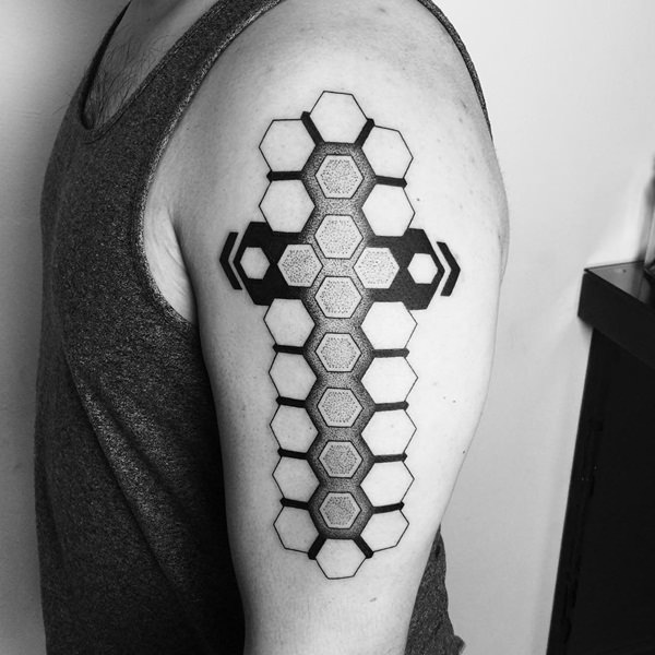 Magnificent shoulder tattoo design, idea 16
