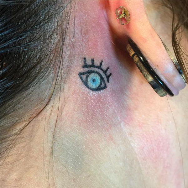 Behind the ear tattoos design, idea 36