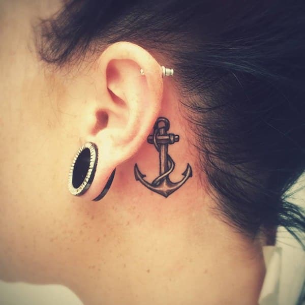 Behind the ear tattoos design, idea 49