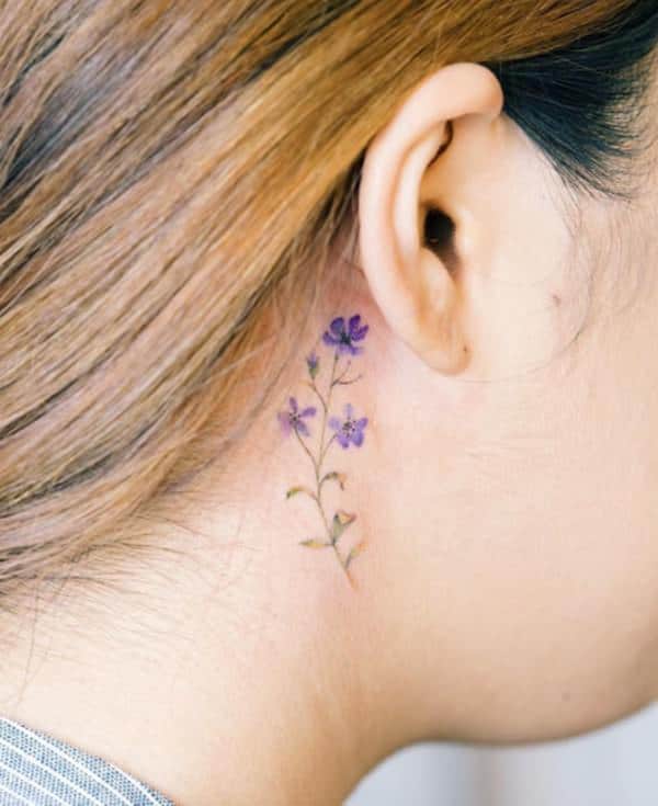 Behind the ear tattoos design, idea 51