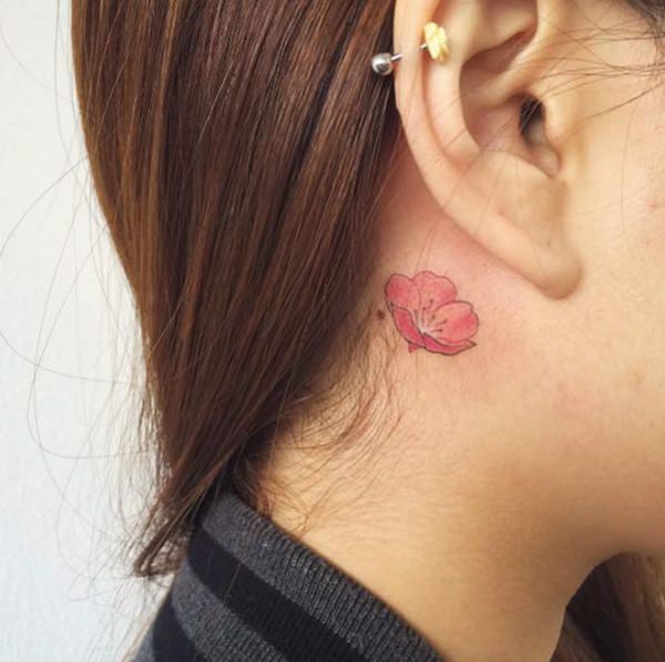 Behind the ear tattoos design, idea 52