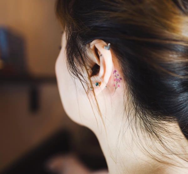 Behind the ear tattoos design, idea 53