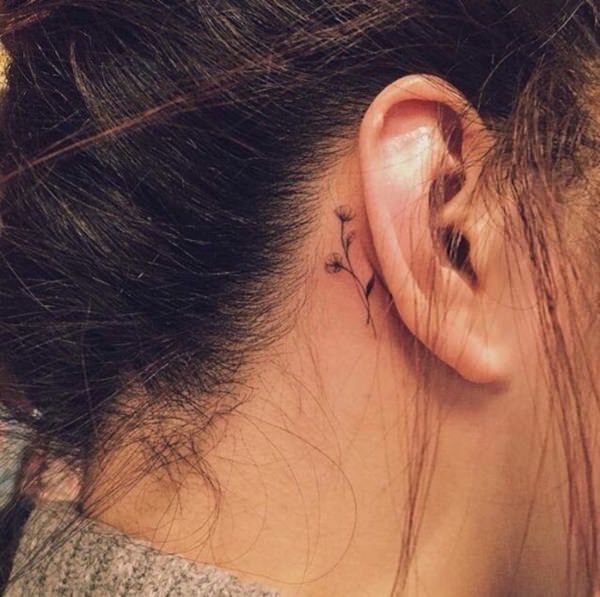 Behind the ear tattoos design, idea 54
