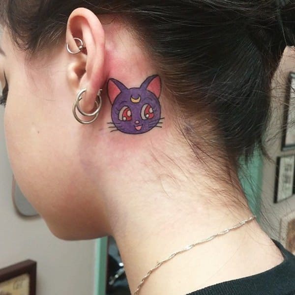 Behind the ear tattoos design, idea 37