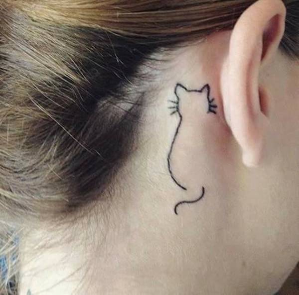 Behind the ear tattoos design, idea 55