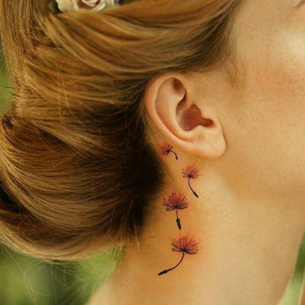 Behind the ear tattoos design, idea 56