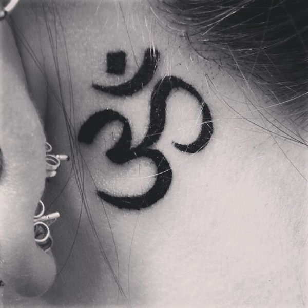 Behind the ear tattoos design, idea 59