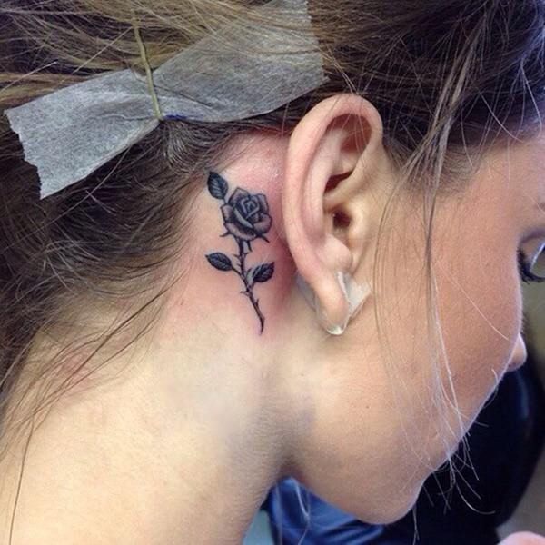 Behind the ear tattoos design, idea 60