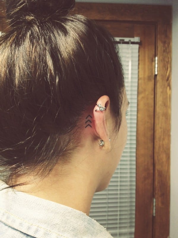 Behind the ear tattoos design, idea 61