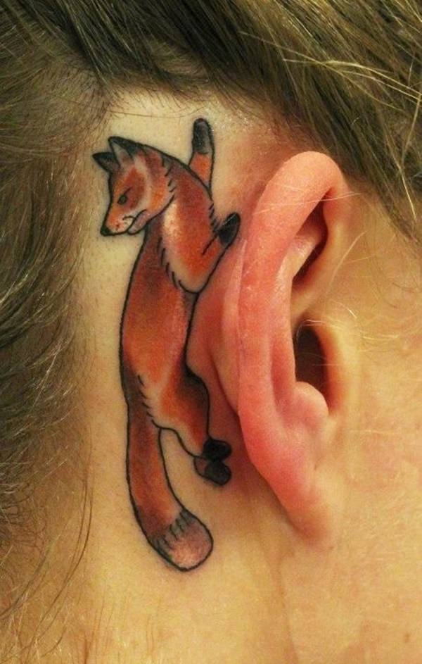 Behind the ear tattoos design, idea 62
