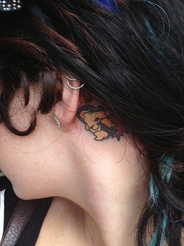 Behind the ear tattoos design, idea 63