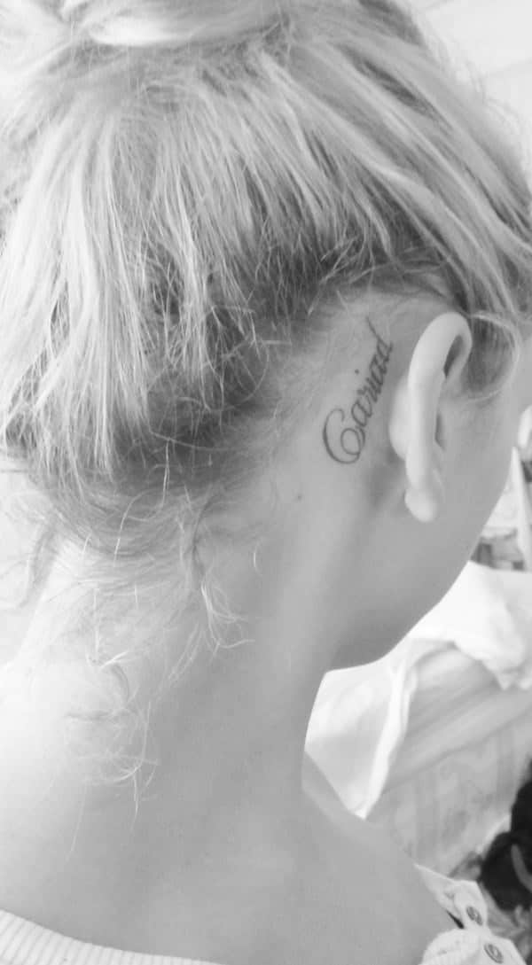 Behind the ear tattoos design, idea 64