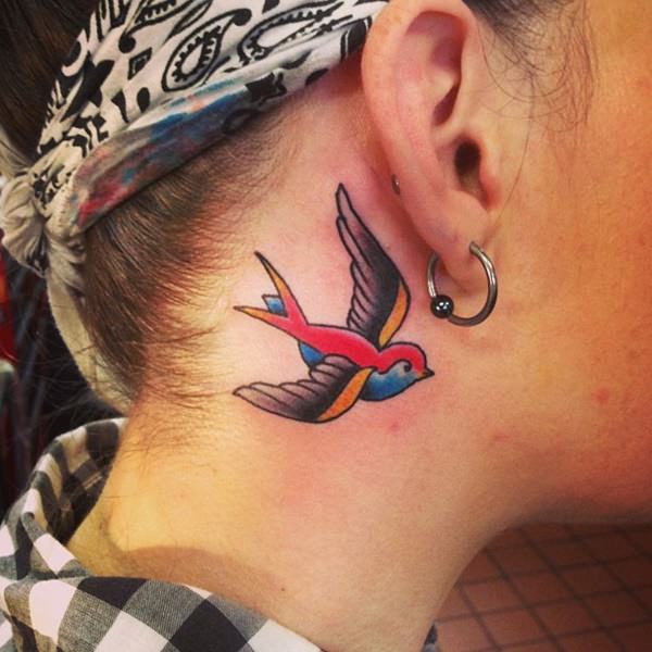 Behind the ear tattoos design, idea 38