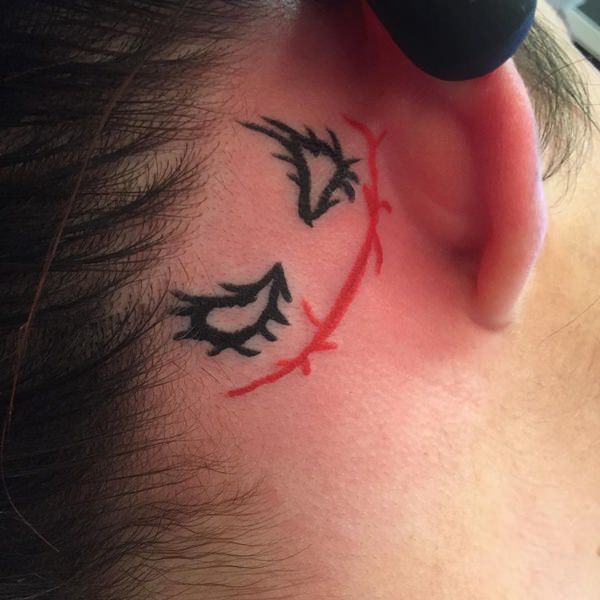 Behind the ear tattoos design, idea 65