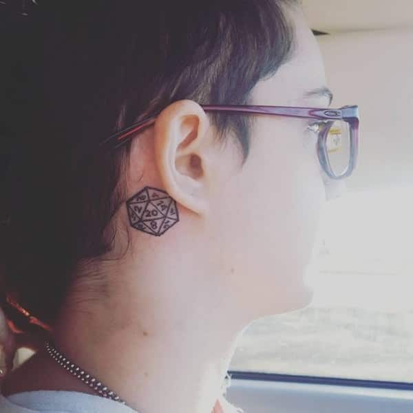 Behind the ear tattoos design, idea 67