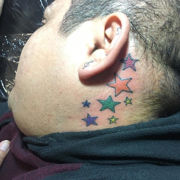 Behind the ear tattoos design, idea 68