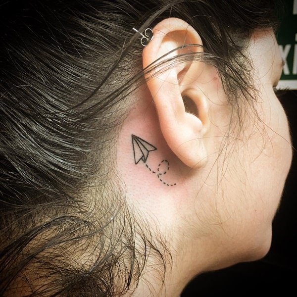 Behind the ear tattoos design, idea 70