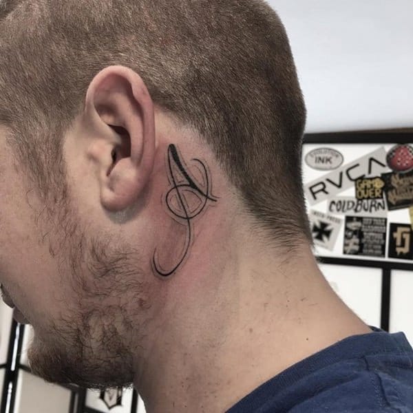 Behind the ear tattoos design, idea 72