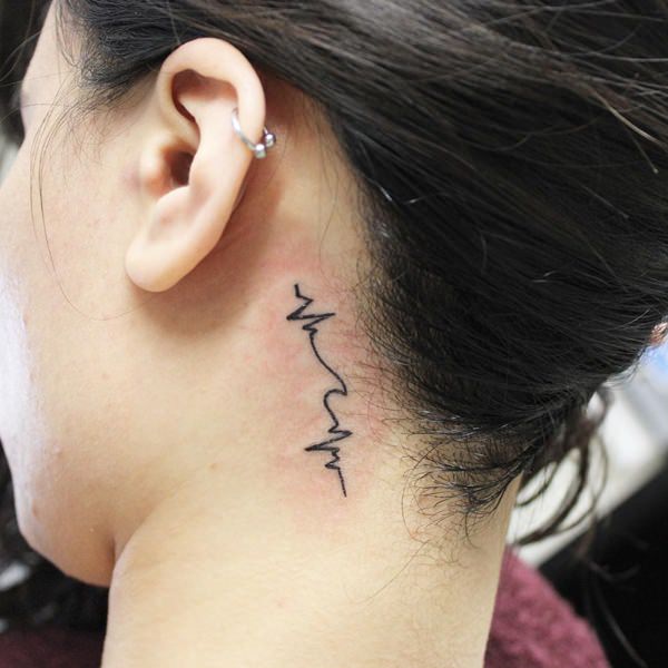 Behind the ear tattoos design, idea 73