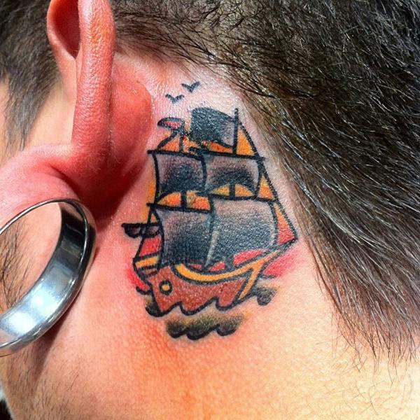Behind the ear tattoos design, idea 39