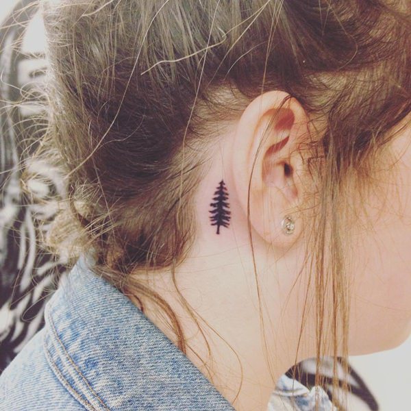 Behind the ear tattoos design, idea 74