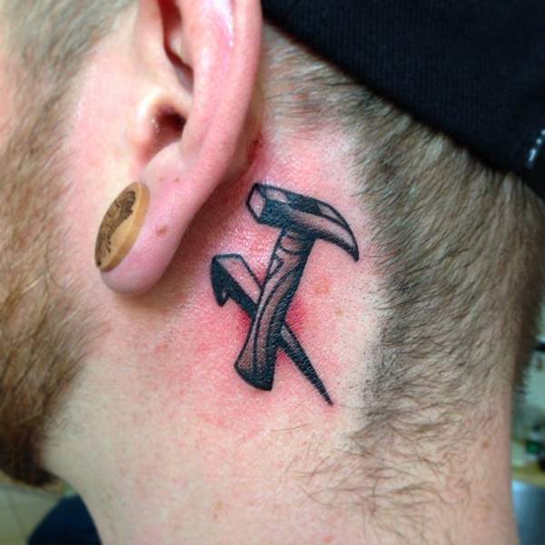 Behind the ear tattoos design, idea 35