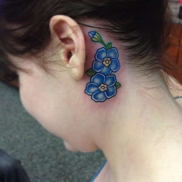 Behind the ear tattoos design, idea 42